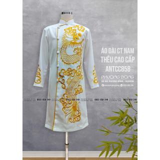 Áo Dài Cách Tân Nam Thêu Cao Cấp ANTCC858